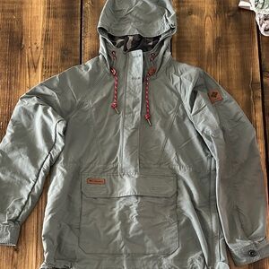 Columbia Men's Sage Green Hooded Rain Anorak